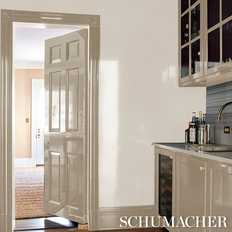Ace Faux Lacquer Performance Vinyl Wallpaper, Ivory