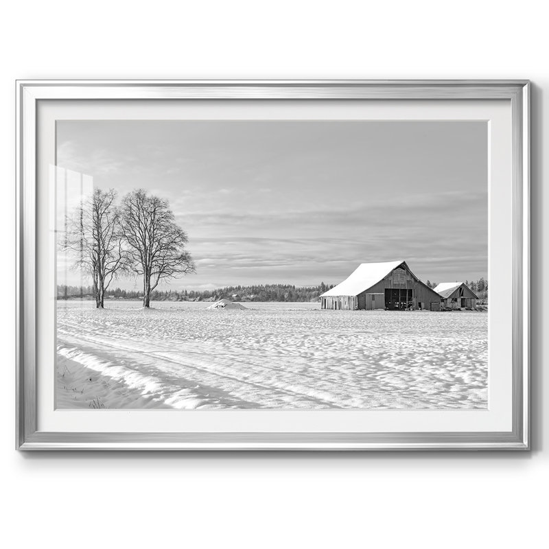 Solitude, impression sur papier encadrée, Argent, H 19 po x l 27 po x P 1,5 po