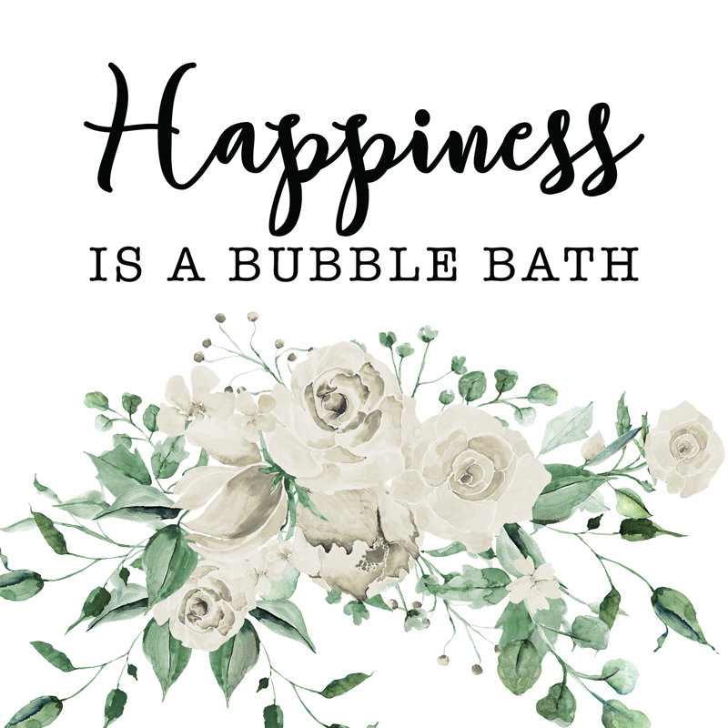 Happiness Is a Bubble Bath Away by Unknown, Canvas, 36" H x 36" W, No Mat