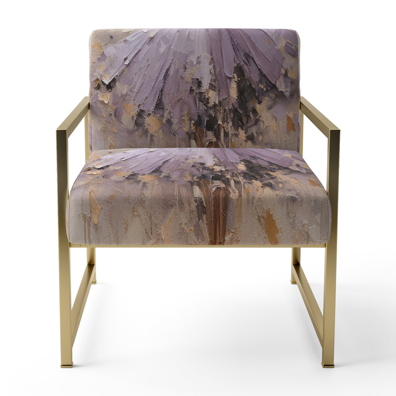 Chaise d'appoint rembourrée Minimalisme, Doré