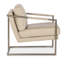 Moody Metal Frame Leather Chair - Stonewash