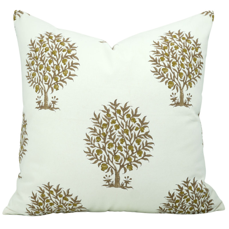 Housse de coussin en coton imprimé à la main Boho Home Accent, H 36 po x l 14 po