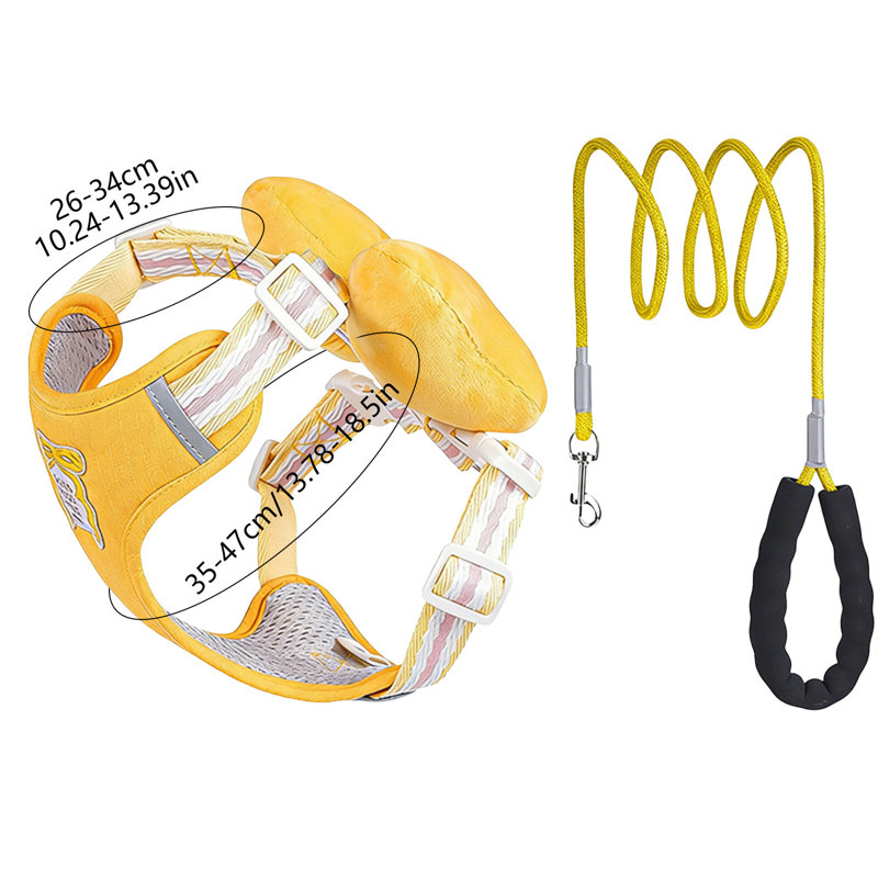 Gilet ajustable pour animal de compagnie, jaune, YEM