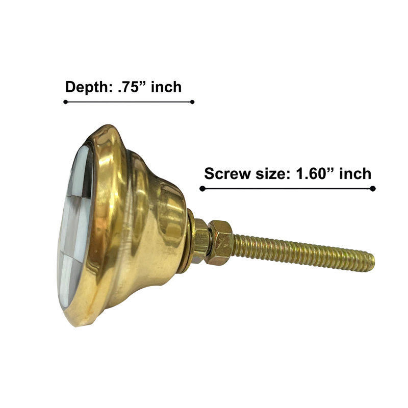 Boutons à carreaux de 1,5 po de diamètre