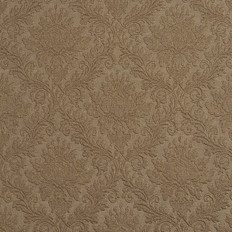 Tissu floral matelassé, Olive