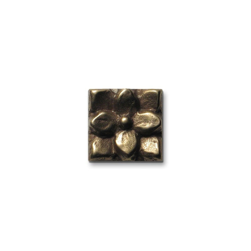 Lotus Bronze Square Knob, Traditional Bronze