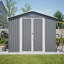 Remise de rangement extérieure en métal 8 x 12 pi avec porte latérale supplémentaire