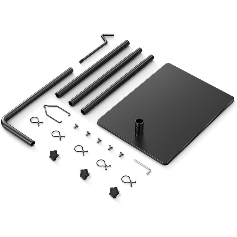 Support de lampe chauffante pour reptiles, hauteur réglable de 53 à 157 cm.