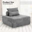 Fauteuil d'appoint Mid-Century sans accoudoirs, fauteuil en tissu moderne avec coussin pour le salon, chambre à coucher, fauteuil 500LBS sans assemblage requis-922890131