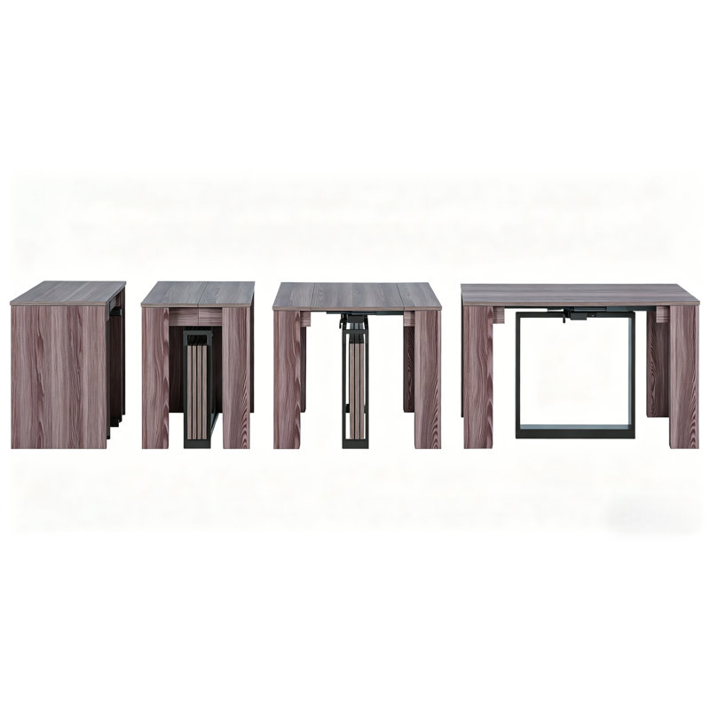 16.1'' to 94.9'' Extendable Rectangular Dining Table for 4-10 Seat, Multifunctional Extendable Console Table