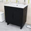 Meuble-lavabo en bois avec poignée invisible-326217036