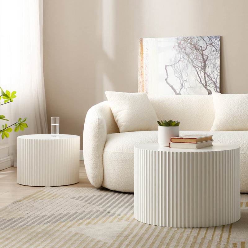 Nesting Coffee Table Set, White