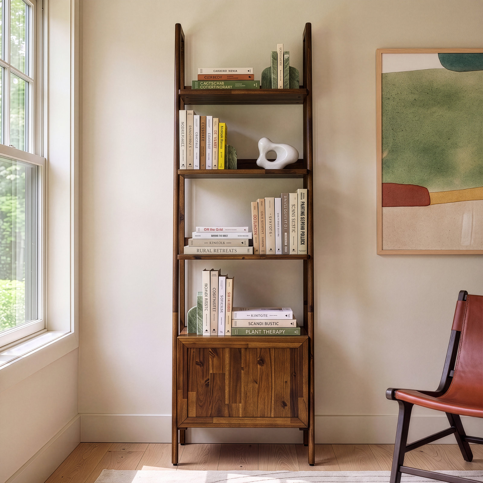 Mahfuza 22" Acacia Bookcase