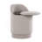 18" Upholstered Vanity Stool With Swivel In Grey Fabric-665496897