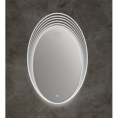 Monterey Glass Frame Oval Mirror