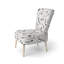 Chaise d'appoint moderne rembourrée gris Stone Shapes-527124493