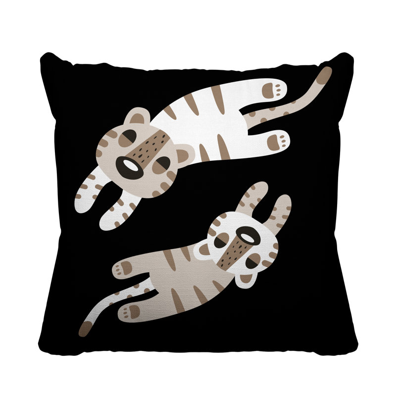 Coussin Jiba, L 17 po x H 17 po, Noir