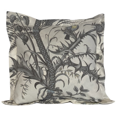 Floral Cotton Blend Reversible Pillow Cover