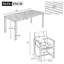  Ensemble de salle à manger de patio, table et chaises d'extérieur avec coussins amovibles pour patio, jardin, teck clair