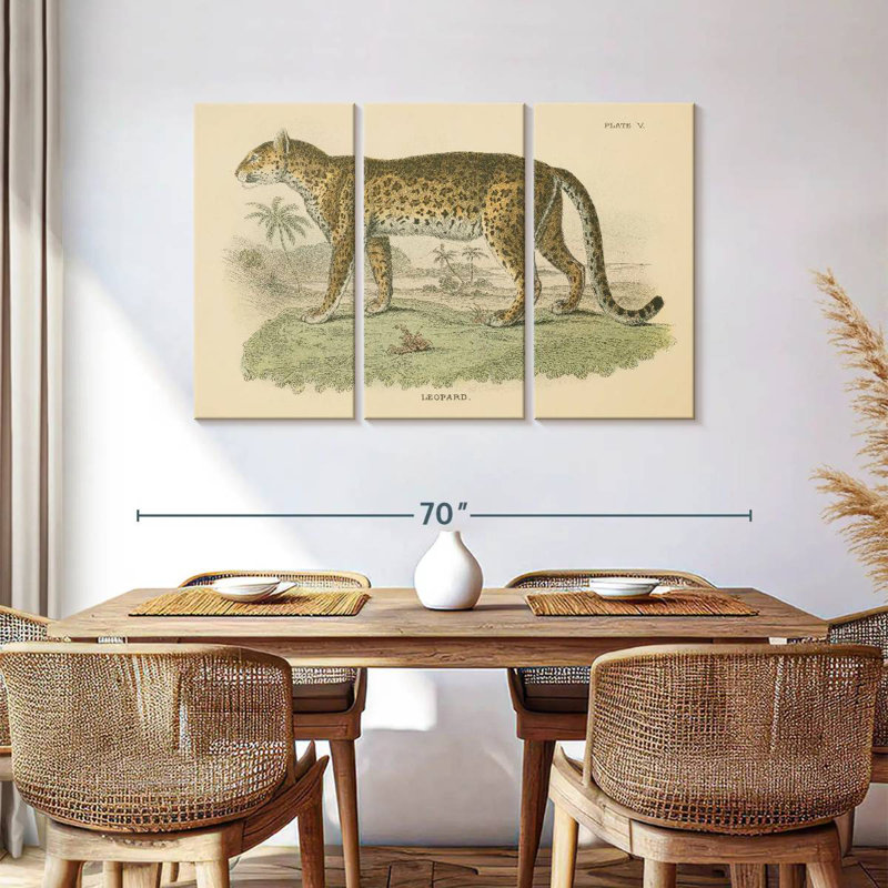Brampt Graceful Vintage Leopard, 36" H x 57" W