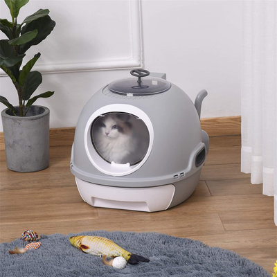 Plastic Litter Box Enclosure with Scoop