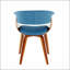 Fauteuil d'appoint de salle à manger de style moderne du milieu du siècle, avec support ergonomique et revêtement en tissu durable pour une utilisation polyvalente à la maison