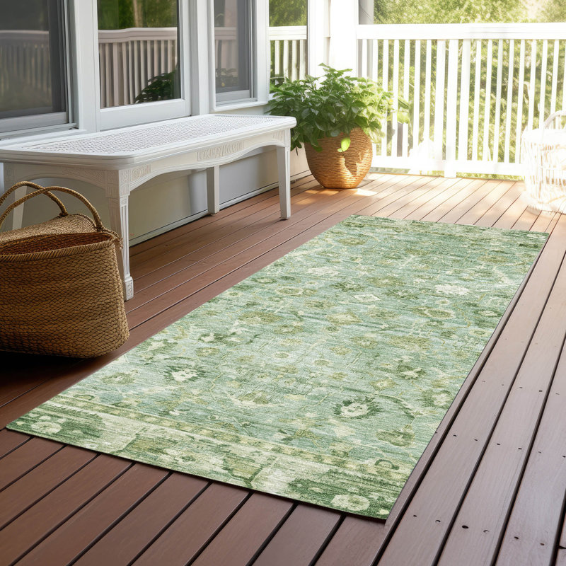 Tapis intérieur / extérieur Xhevrie lavable à la machine, Tapis de couloir 2 pi 3 po x 7 pi 6 po