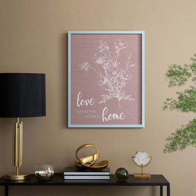 Love Home Framed Print - Solid Wood