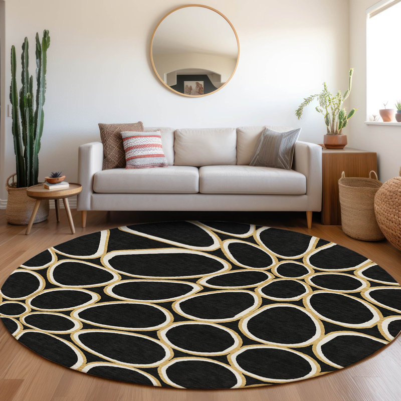 Tapis intérieur / extérieur noir Elantra , 8 pi x 8 pi