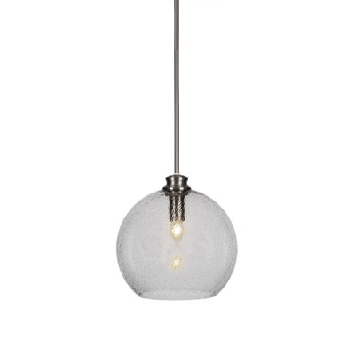 Luminaire suspendu à tige suspendue avec verre fumé