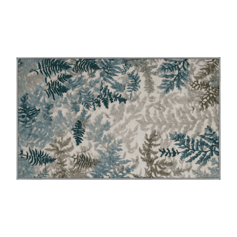 Machine Washable Gray Area Rug, Rectangle 5' x 8'