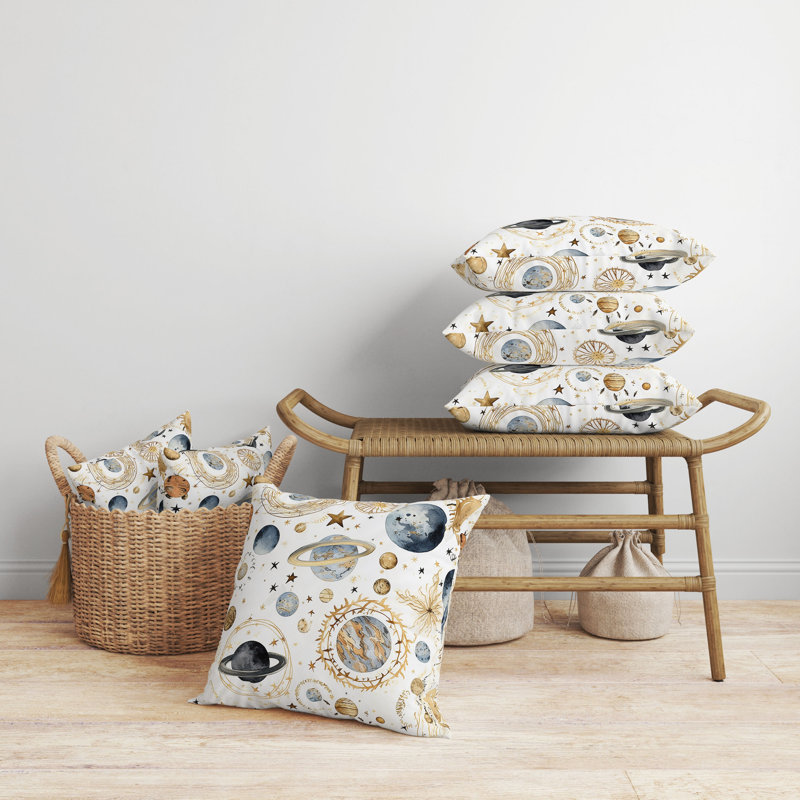 Outdoor Reversible Throw Pillow, 16" H x 16" W
