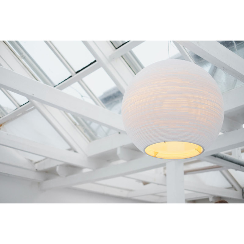 Luminaire suspendu Scraplights Sun 32 blanc, H 30 po x l 32 po x L 32 po, Blanc