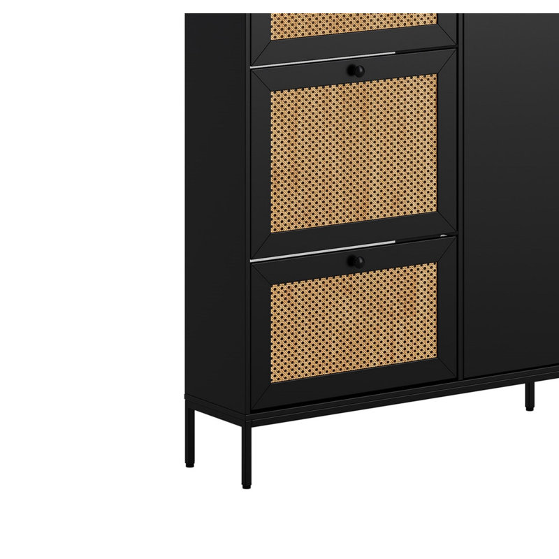 40 Pair Shoe Storage Cabinet, Black