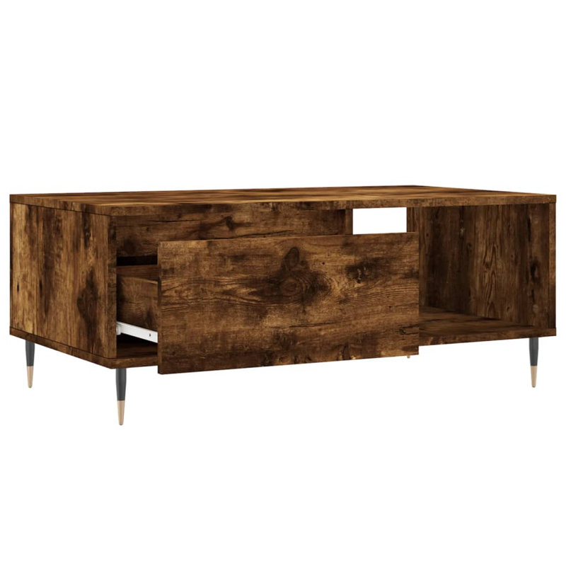 Micki Coffee Table with Storage, Smoked Oak