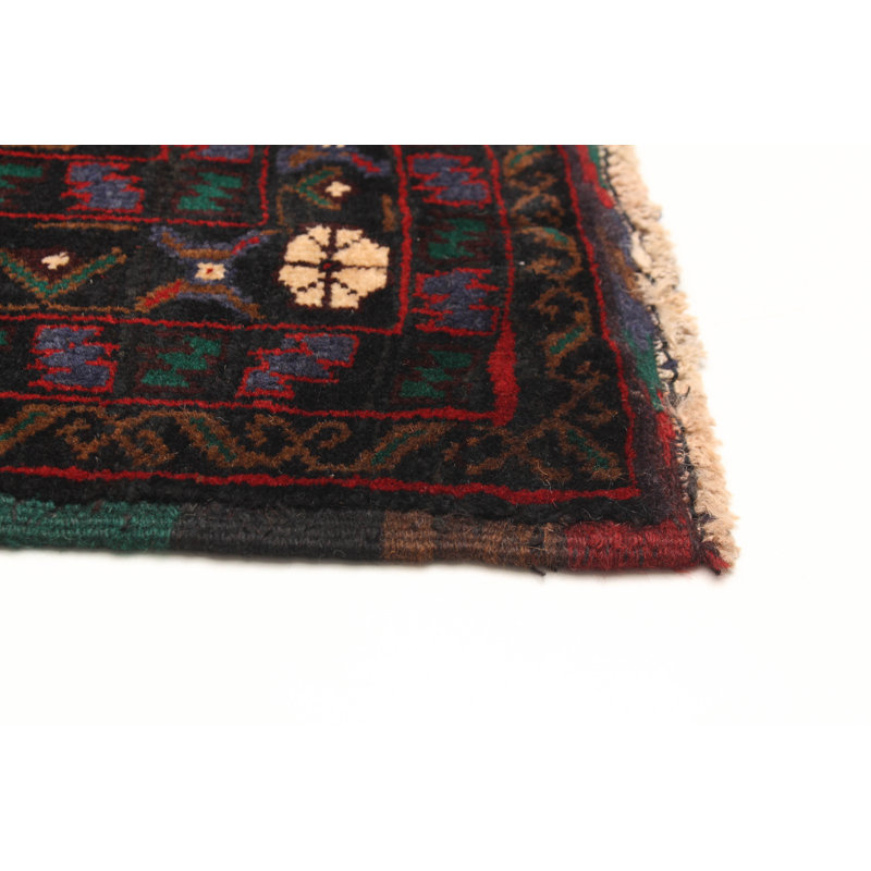 Tapis brun Teimani 3 pi 7 po x 6 pi 6 po