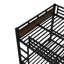 Lit superposé double au-dessus de double / lit mezzanine en métal et lits plateforme en métal, avec barrière de sécurité surélevée-469903898-469903896