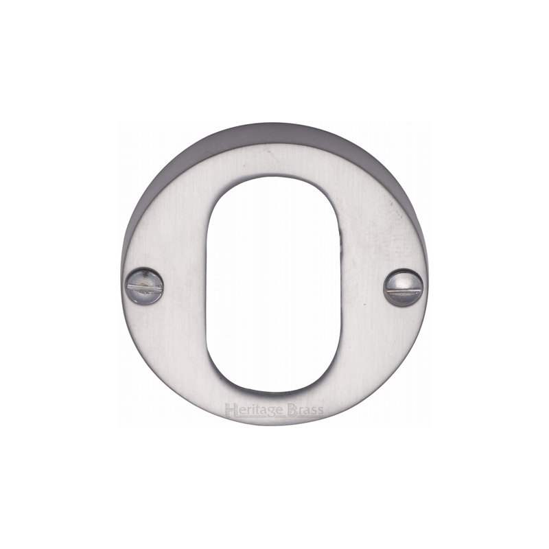 Heritage Brass Heritage Oval Profile Cylinder Escutcheon, Satin Chrome