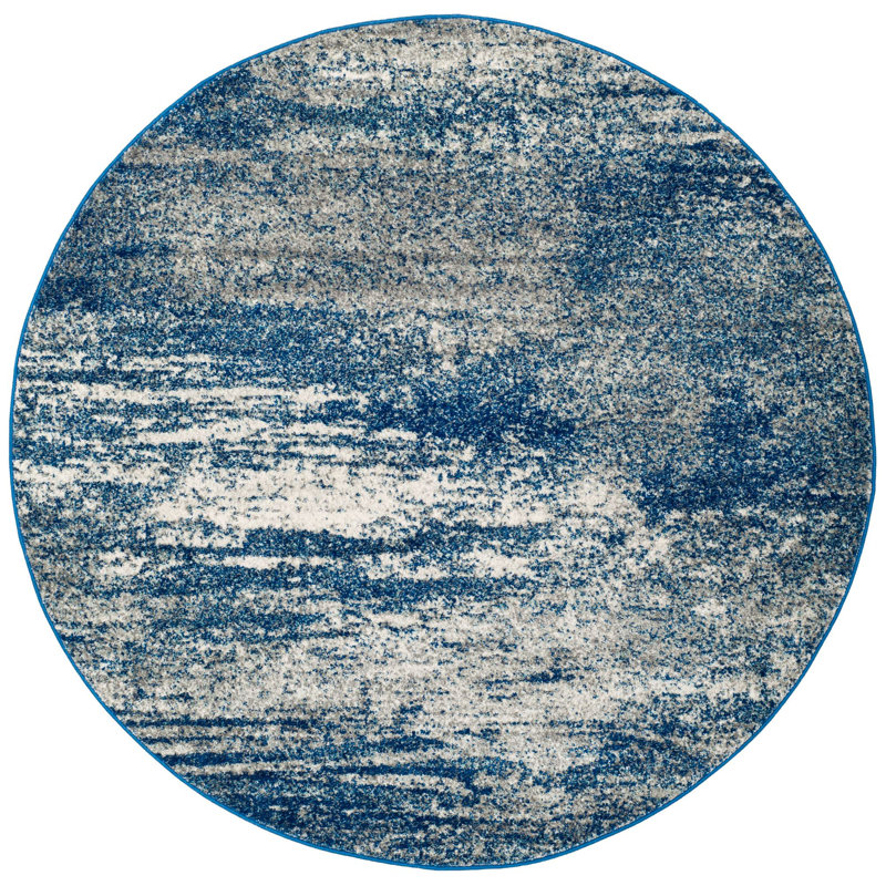 Casey-Marie Performance Abstract Rug, Round 5'3"