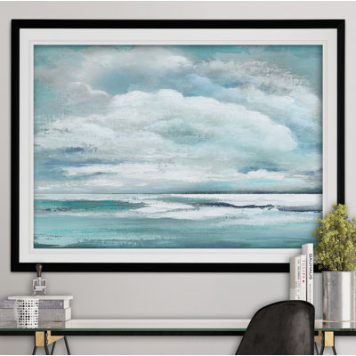 « gonflée clouds », reproduction de peinture à l’acrylique encadrée