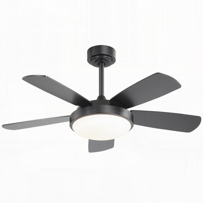 42 Inch Ceiling Fan with 22W LED Light, Remote Control, MDF Blades Reversible, DC Motor