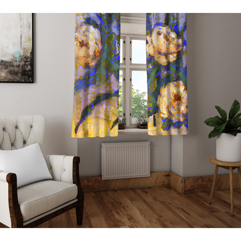 Paire de rideaux semi-transparents en polyester Dioselin, L 40 po x L 52 po