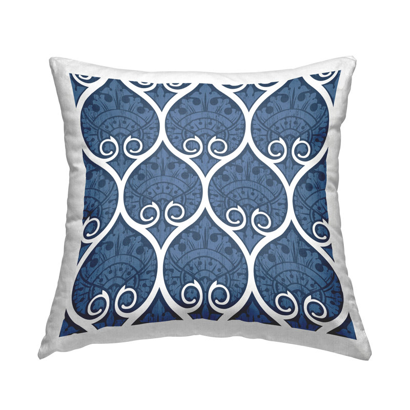 Housse et insert de coussin décoratif en polyester, Bleu foncé