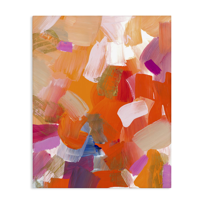 Toile d'abstraction de confettis, conception de Lanie Loreth, H 48 po x l 36 po