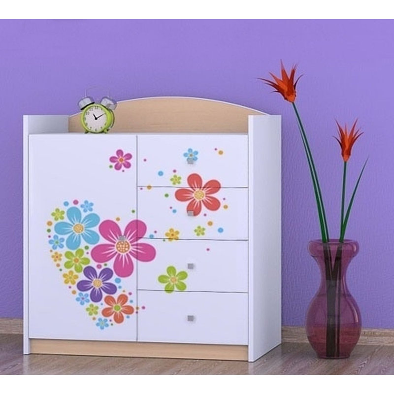 Niemi Kids 4 - Drawer Combo Dresser, Beige