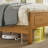 Abigale Solid Wood 3 Piece Bedroom Set, Upholstered Queen Bed Frame and 2 Nightstand, Light Brown-1845890490
