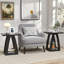 Table de bout moderne avec tablette pour le salon, la chambre à coucher ou le bureau - Table d'appoint robuste avec espace de rangement ouvert, table de chevet multifonctionnelle et table de canapé-1232556800