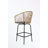 Metal frame Bar stool Set of 2 with Backrest and soft cushion-1317739294