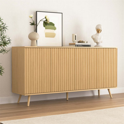 Buffet polyvalent avec rangement, 4 portes et tablettes réglables pour un décor moderne et campagnard