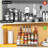 4 Tier Spice Rack Organizer, Spice Organization For Cabinet,Pantry, Countertop,Tiered Spice Rack Easy Visibility,Depth Expandable Seasoning Shelf For Kitchen Cabinet Organizer,Silver